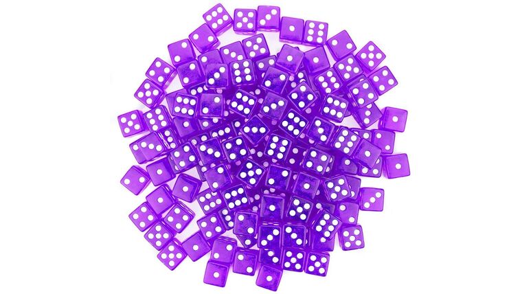Part - 16mm Purple Rounded Brybelly Casino Dice