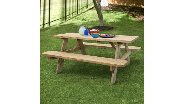 Picnic Table | Wood | Rectangle | 4′ | Kids | Rental