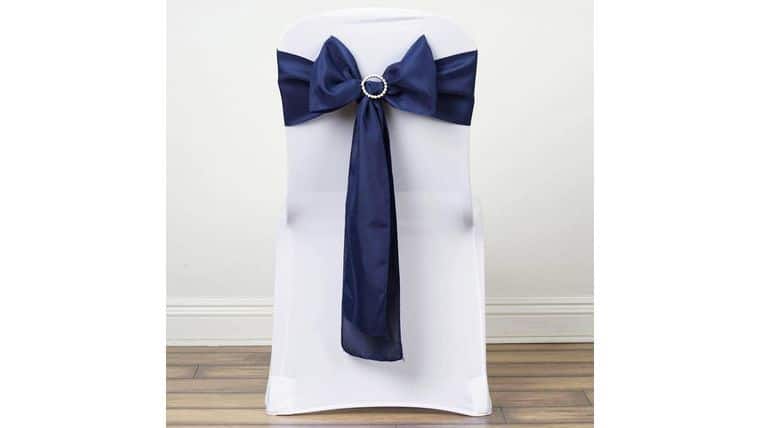 6″ W x 106″ L Navy Blue Polyester Sash | Rental