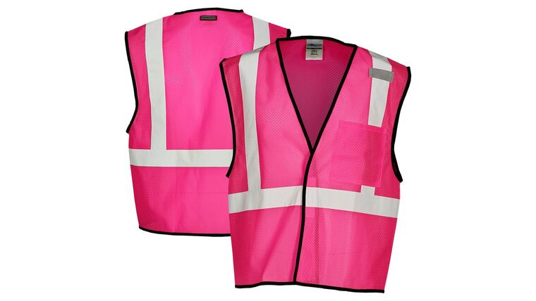 Pink ML Kishigo B120 Series Economy Enhanced Visibility Mesh Identification Vest | Rental