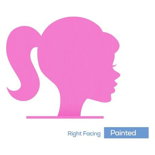 Barbie Silhouette Sign Face Prop – Right Facing – Wood –  5′ x 4′ | Rental