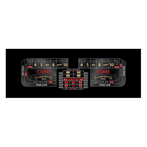 Part - 12' Black Craps Casino Game Table Only | Rental