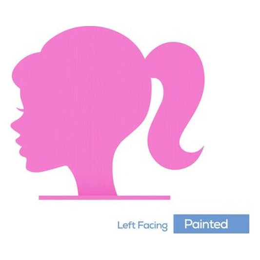Barbie Silhouette Sign Face Prop – Left Facing – 5′ x 4′ | Rental