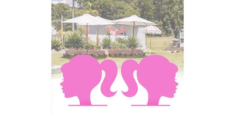 Barbie Silhouette Sign Face Prop – Right Facing – Wood –  5′ x 4′ | Rental