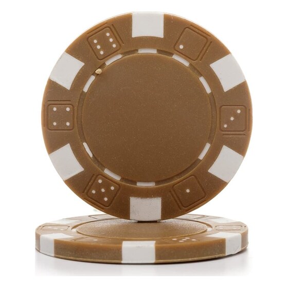 Part - Clay Composite Striped 11.5 Poker Chip - Brown | Rental