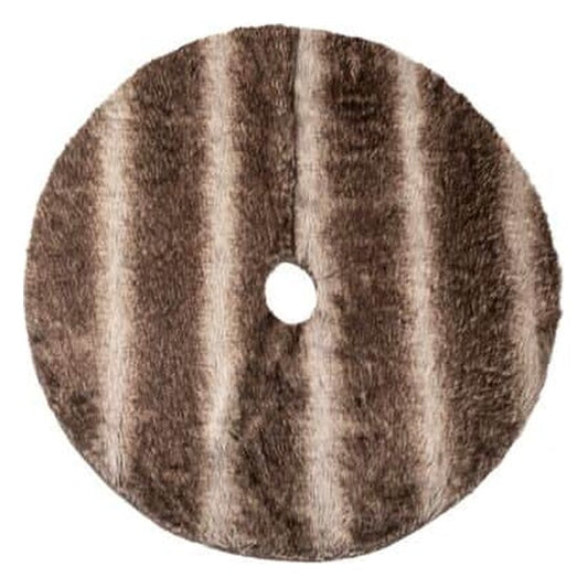 Faux Fur Tree Skirt 60″ Round – Brown | Rental
