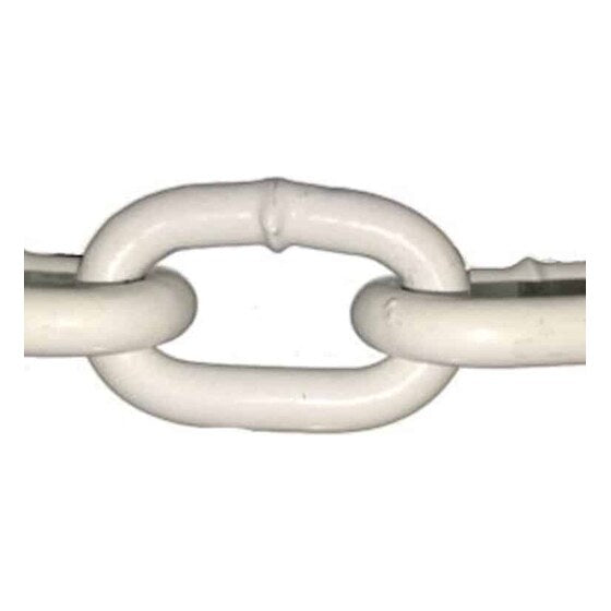 15′ Powder Coated Metal Stanchion Chain – White | Rental