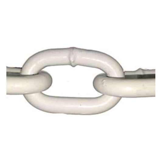 15′ Powder Coated Metal Stanchion Chain – White | Rental