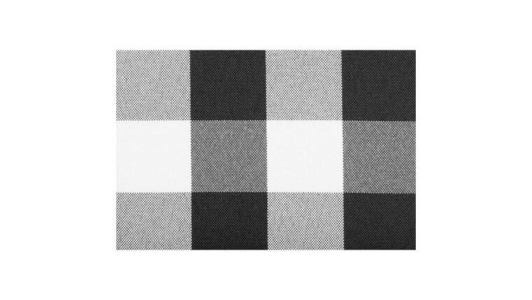 Polyester | Gingham Checkered Square 70″x70″ Polyester Overlay/Tablecloth – Black & White | Rental