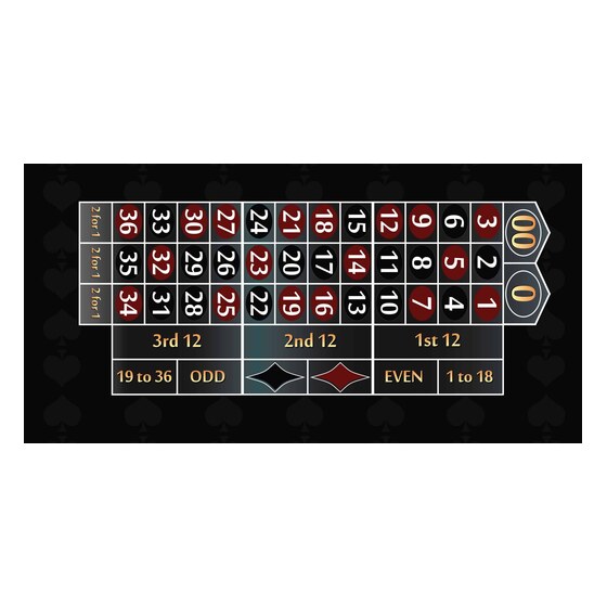 Part - 12' Black Roulette Casino Game Table Only | Rental