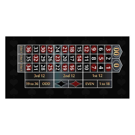 Part - 12' Black Roulette Casino Game Table Only | Rental