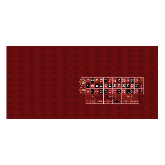 Part – 12′ Burgundy Roulette Casino Game Table Only | Rental